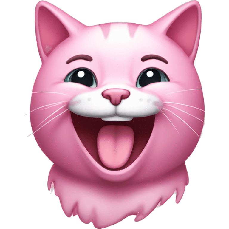 laughing with tears pink cat emoji