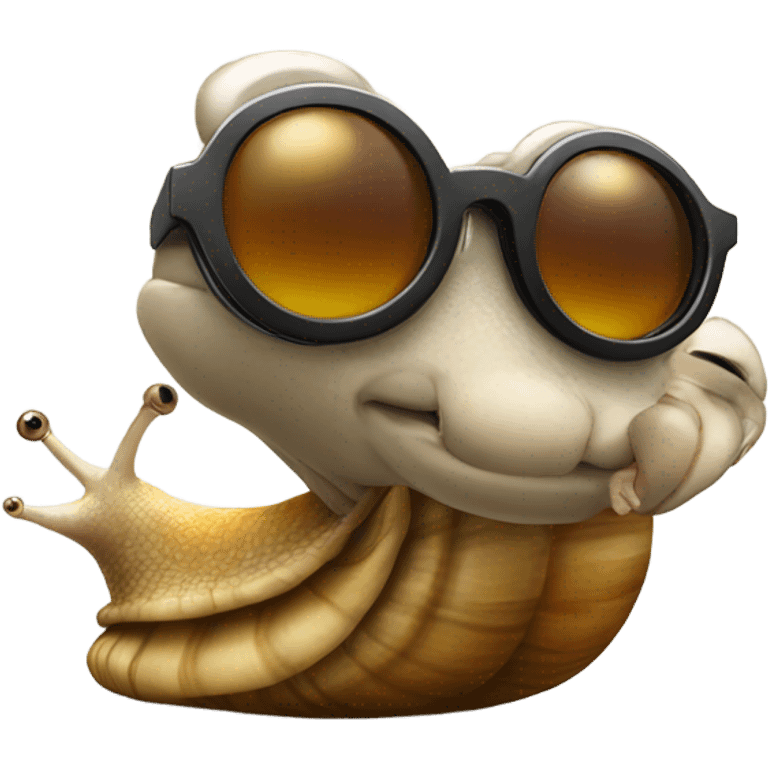 snail wearing sunglasses emoji