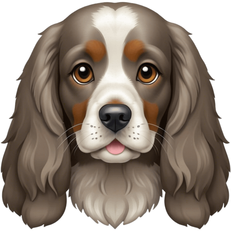 english cocker spaniel grey  emoji