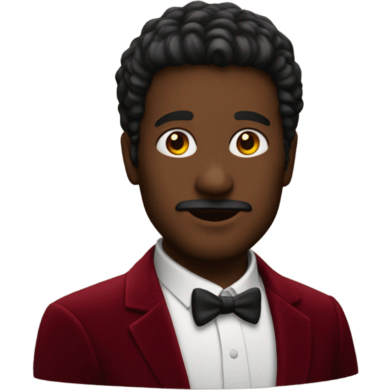 man in Dark red velvet suit emoji