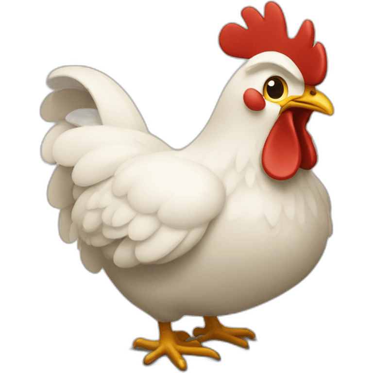 Un poulet avec des dents emoji