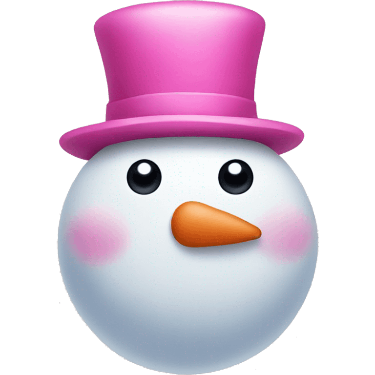 Pink snowman emoji