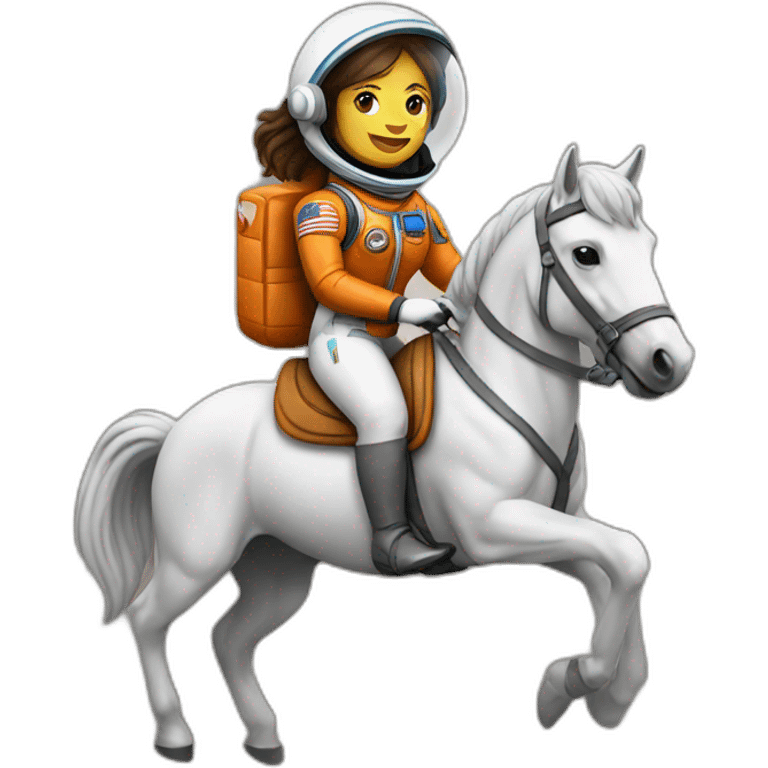 Female Astronaut riding a horse emoji