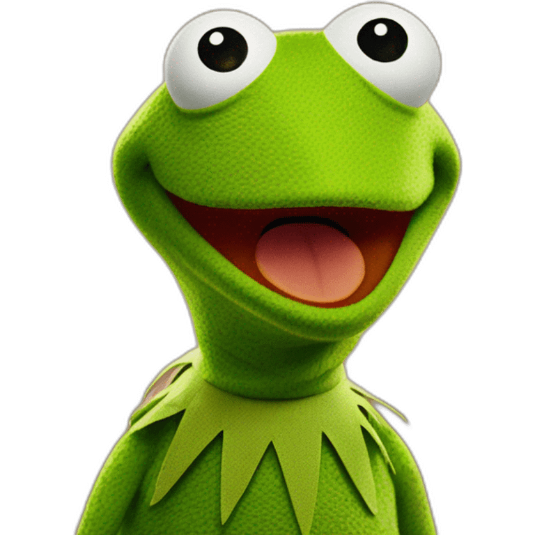 kermit the frog looking extremely shocked and surprised emoji