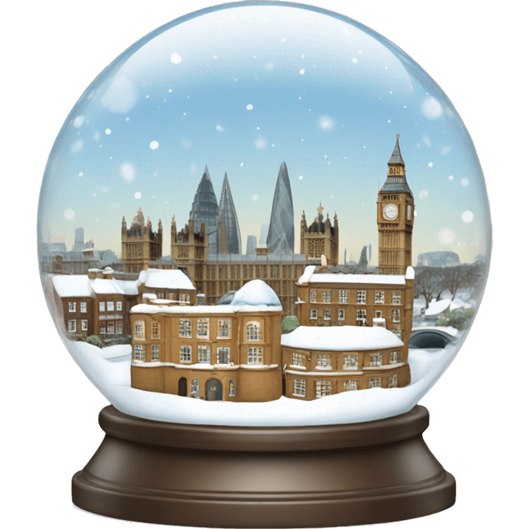 Christmas snow globe with London landscape  emoji