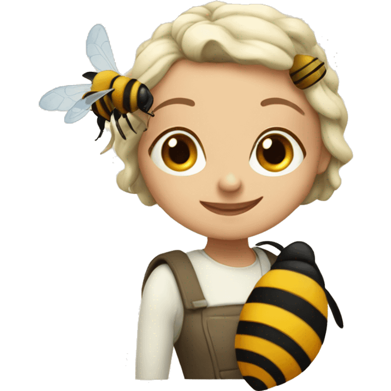 caterina with a bee  emoji