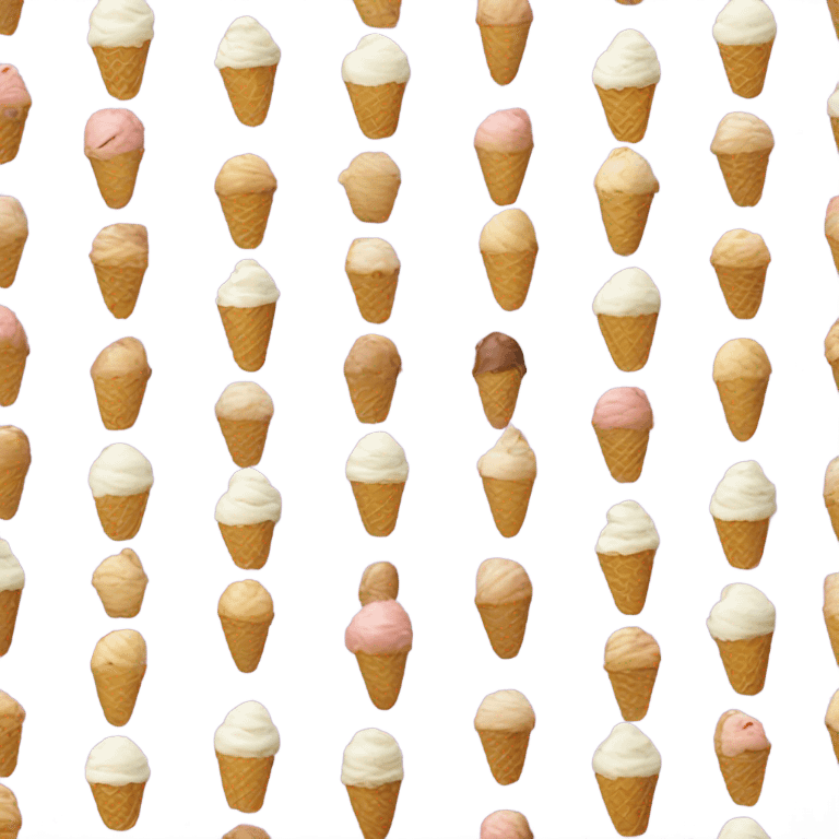 Happy ice cream cone emoji