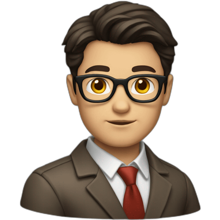 dark brown haired young clark kent front view emoji