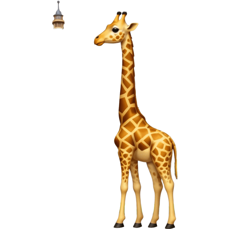 giraffe standing in front of Eiffel Tower emoji