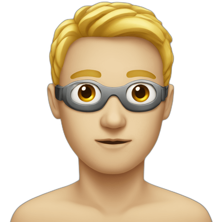 face with a device between the corner of the eye and the nose. emoji