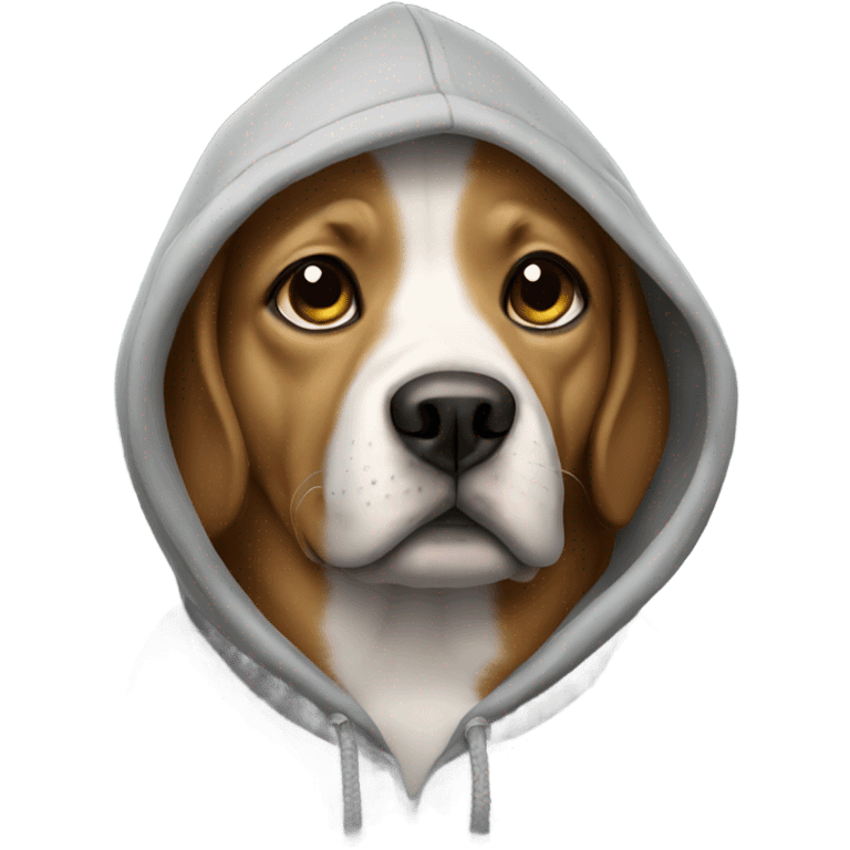 Dog with a hoodie emoji