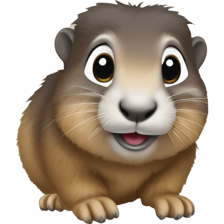 Marmotte mignonne souriant emoji