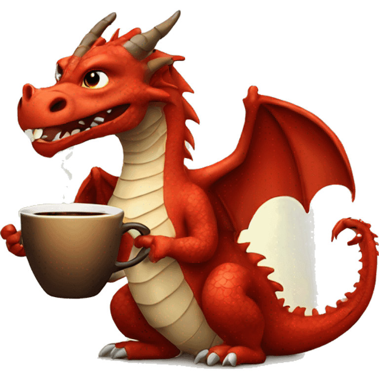 dragon with coffee emoji