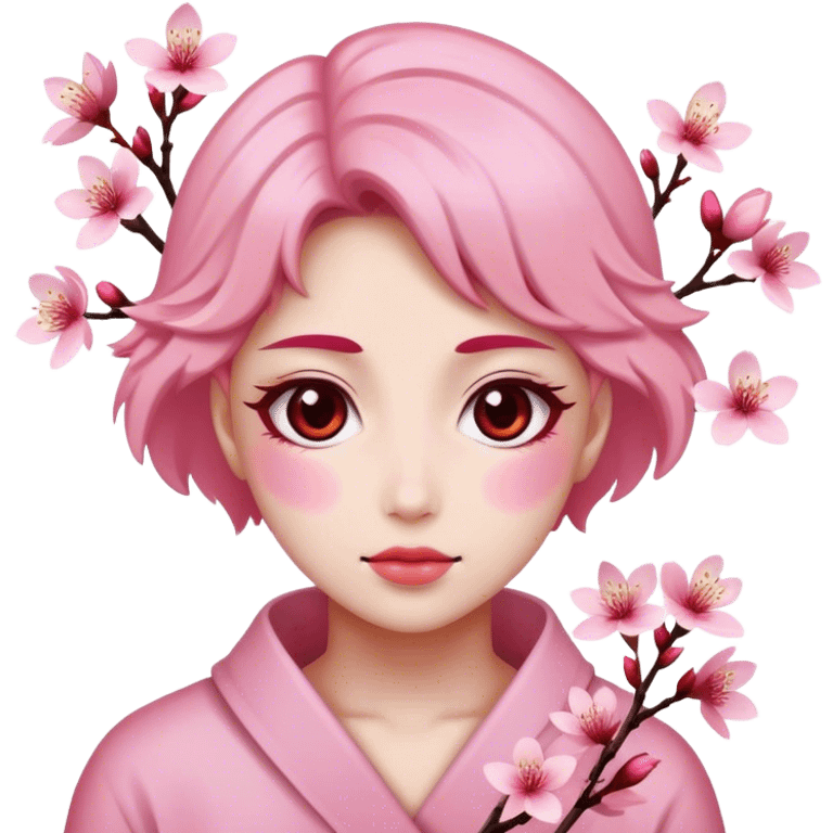 Cherry Blossom-face emoji