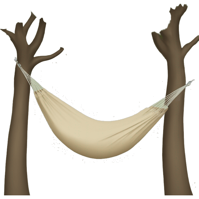 Beige hammock around trees emoji