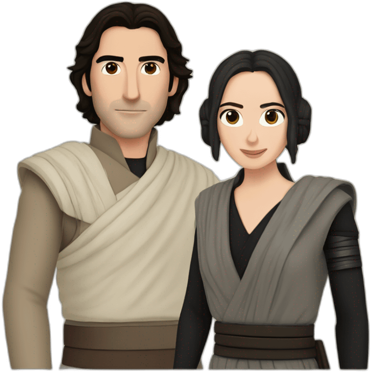 rey and kylo ren emoji