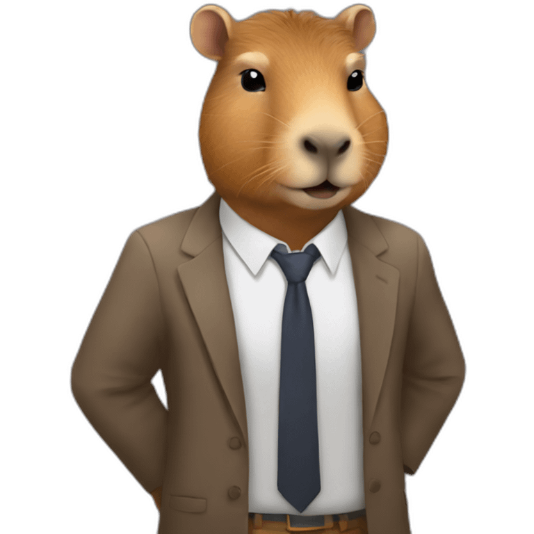 Capybara geography teacher emoji