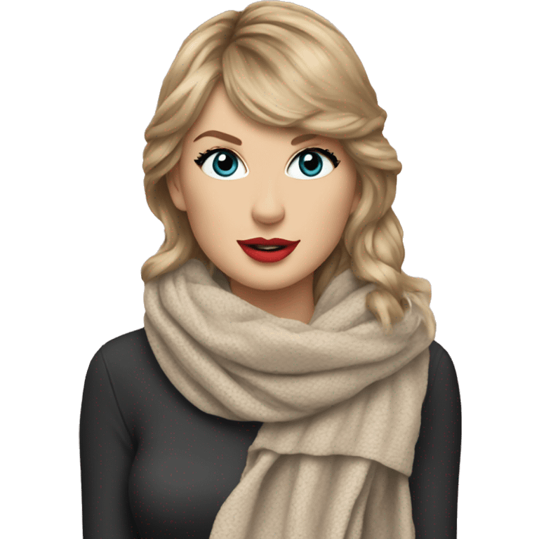 taylor swift wearing a scarf emoji