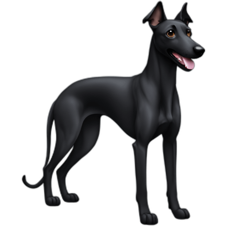 Black color greyhound malinois emoji