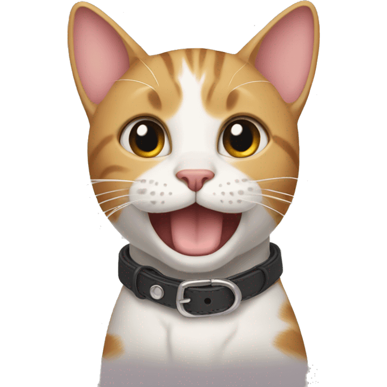 Cat wearing collar  emoji