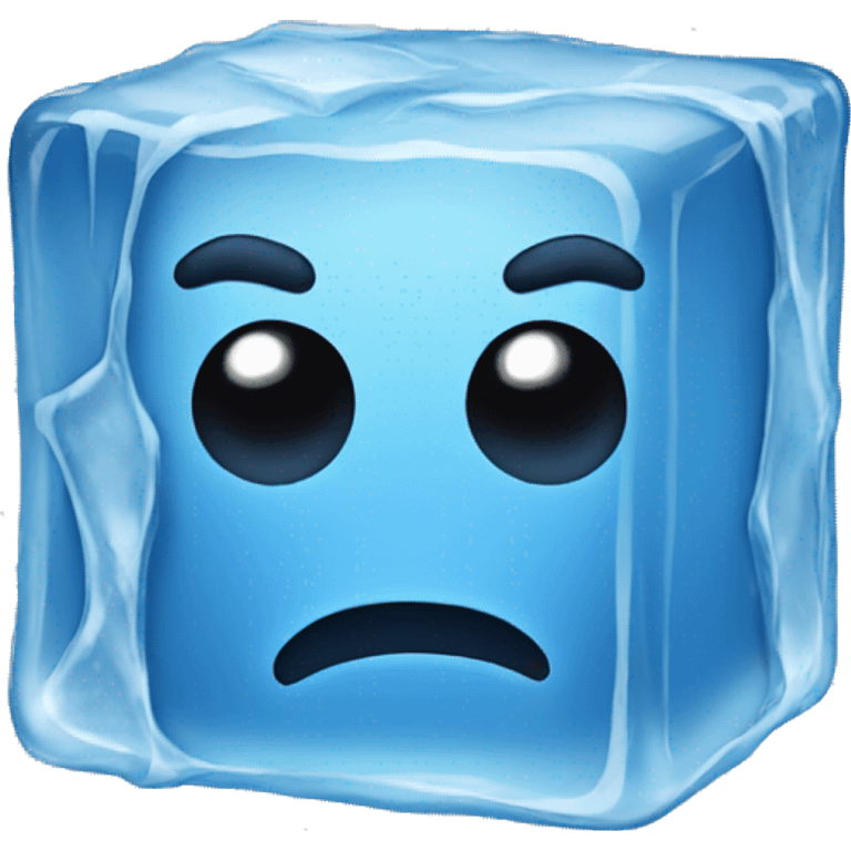 Ice cube face emoji