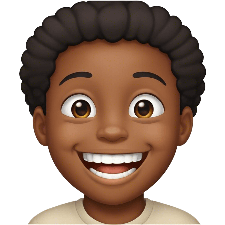 happy black kid emoji