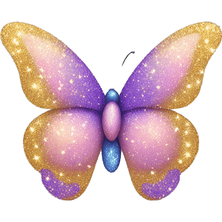 Glitter butterfly emoji