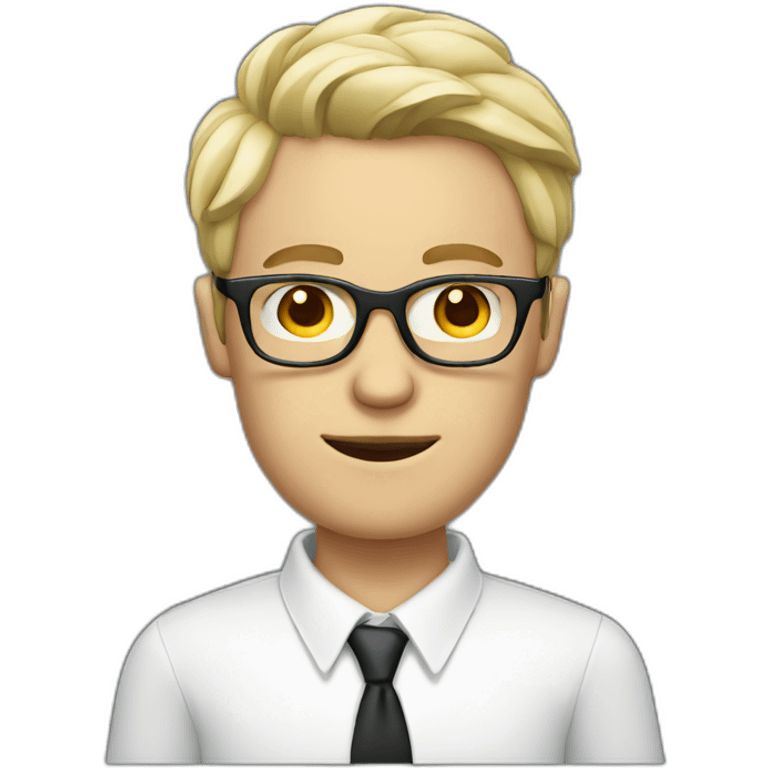 white man with glasses and cigarette emoji