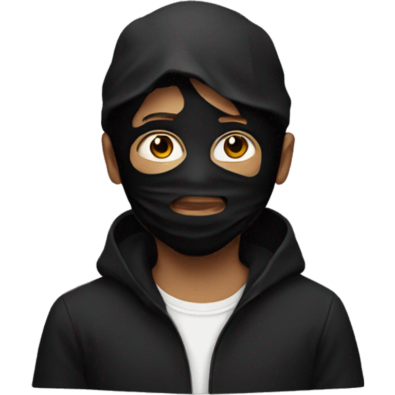 boy in a black mask emoji