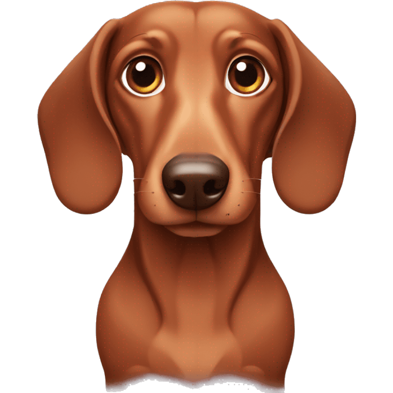 Brown Cartoon dachshund emoji