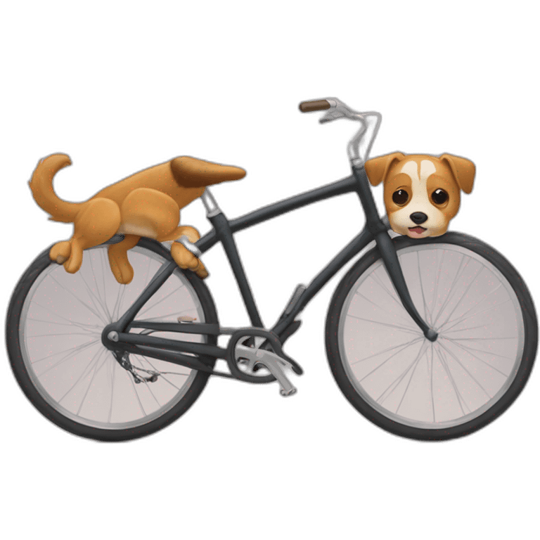 chien qui fait du vélo emoji