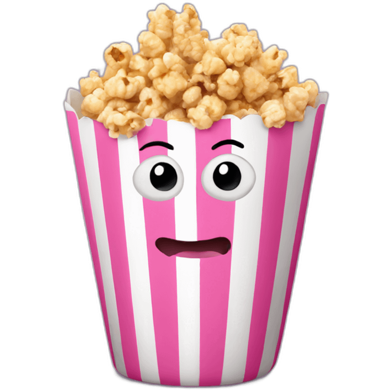 Pink pop corn emoji