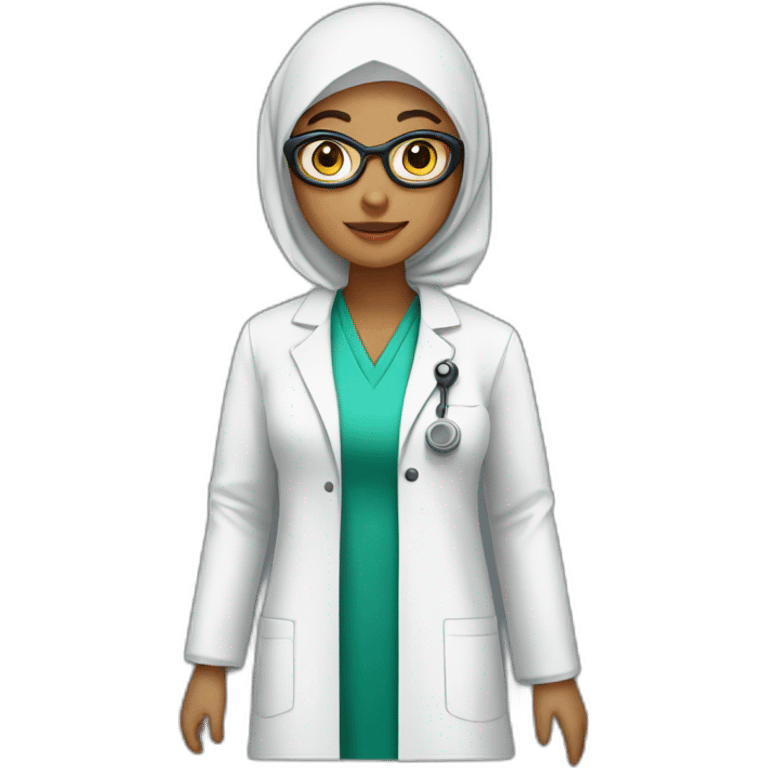 scientist wearing hijab and lab coat emoji