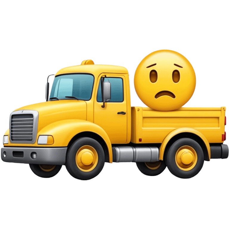 truck running over sad emoji emoji