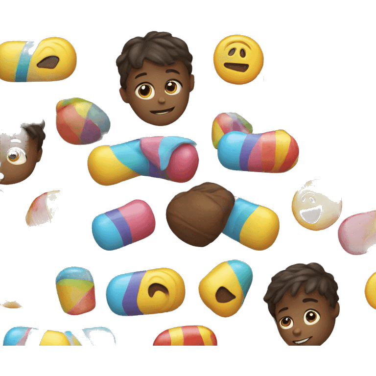 boy with candy emoji