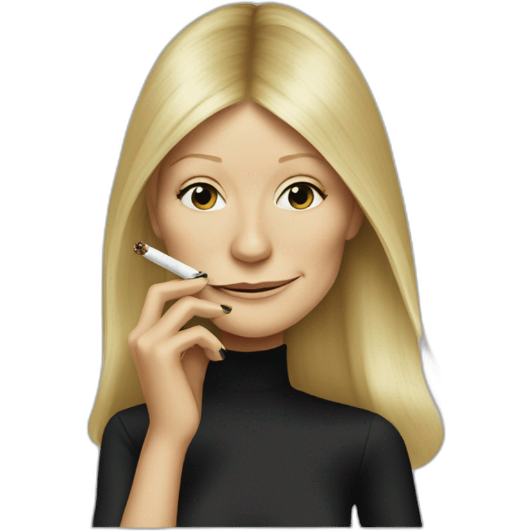 gwyneth paltrow smoking a cigarette emoji