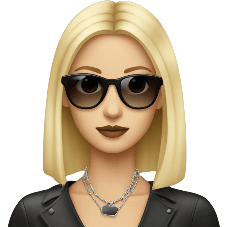 Blonde qurl with nostrill piercing and prada sunglasses emoji