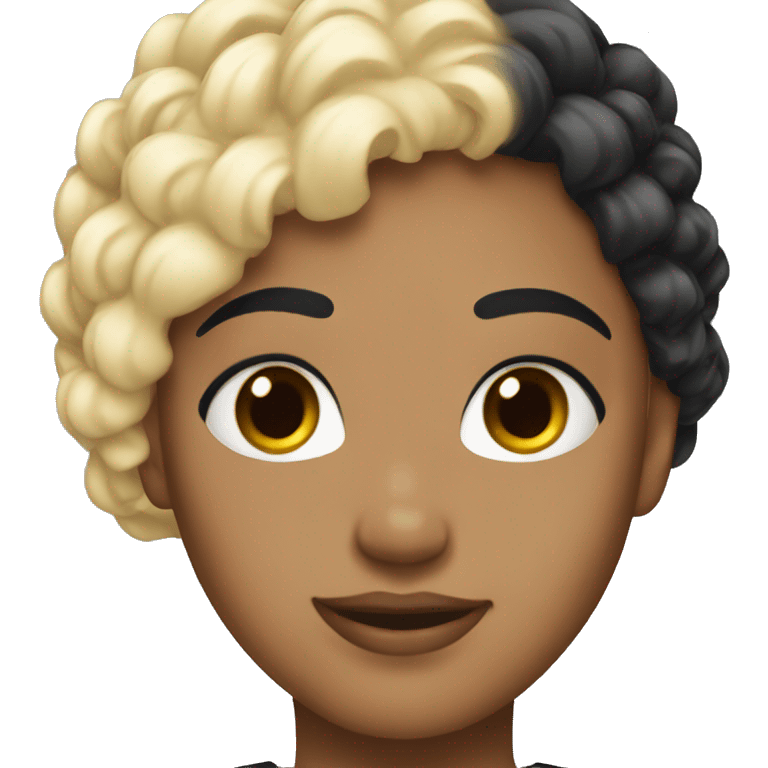 blonde and black hair beauty emoji