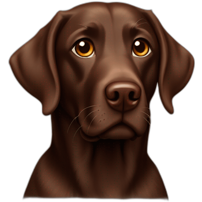 Labrador Retriver chocolate color looks like Harry Potter world emoji