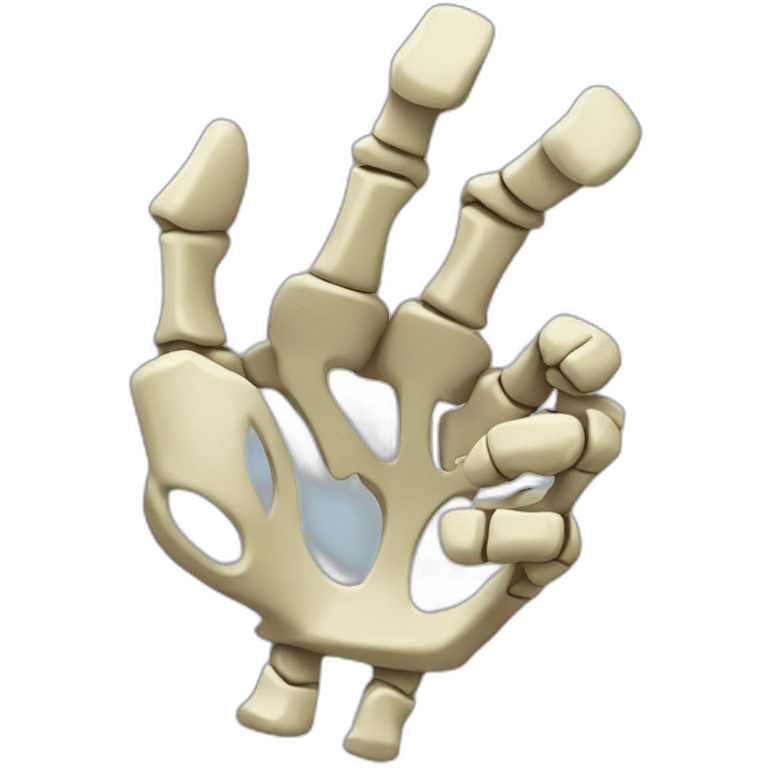 skeleton hand making thumbs up sign emoji