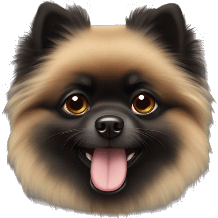 Black pomeranian emoji