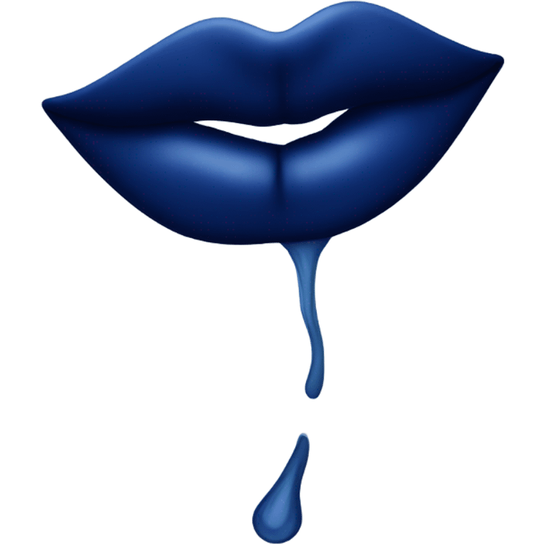 Navy blue kiss emoji