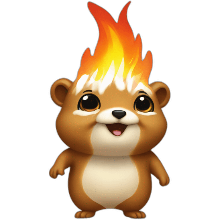 gopher on fire emoji