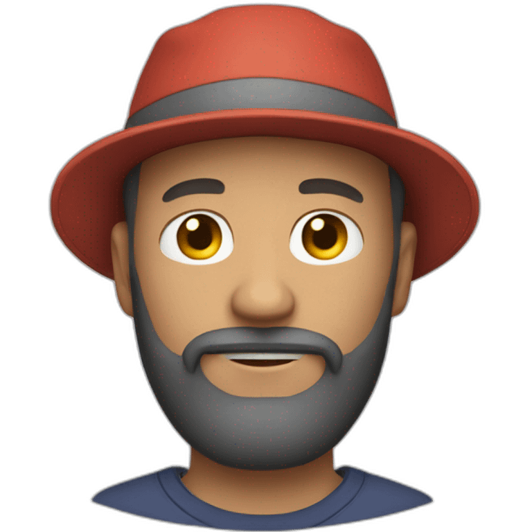 red haired man with beard and bucket hat hugging emoji