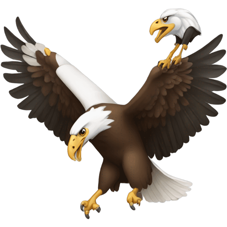 An eagle going after a ram emoji