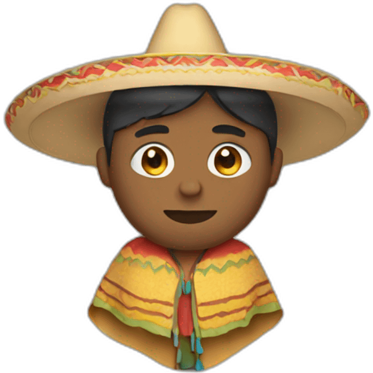 man wearing poncho and sombrero emoji