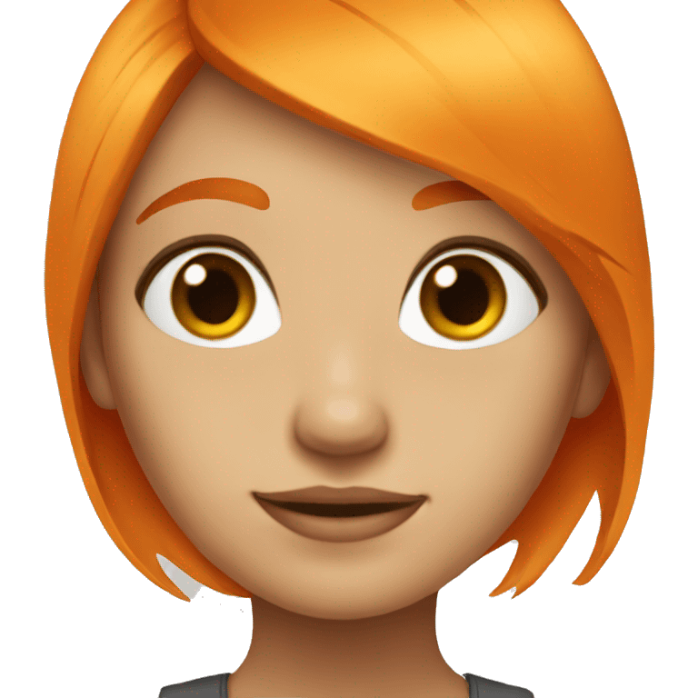 pretty orange hair girl emoji