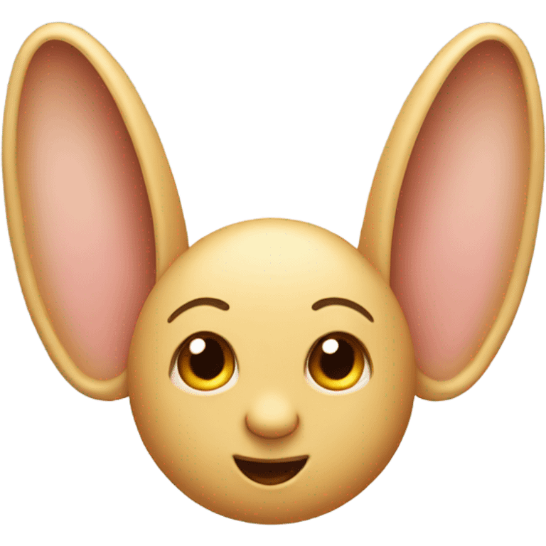 one giant ear one little ear emoji