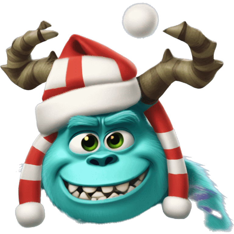 Monsters Inc christmas mood emoji