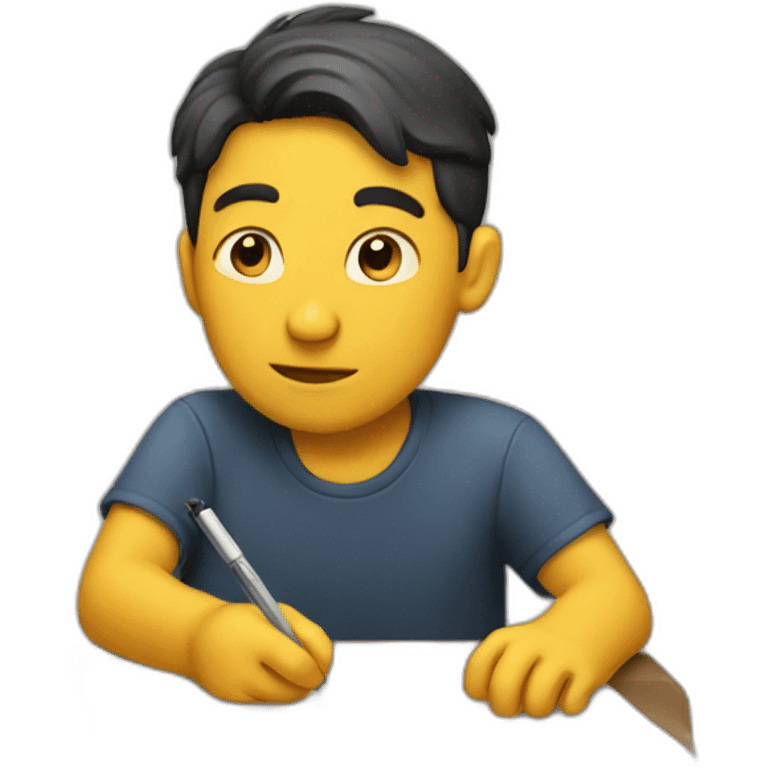 human writing emoji